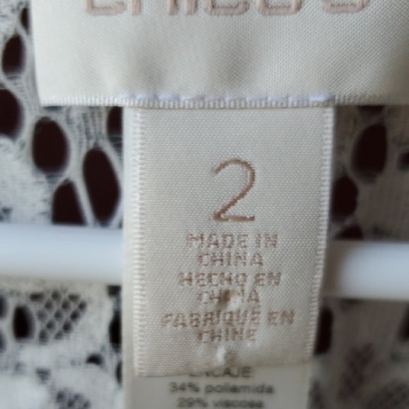 Chico's Black and White Floral Lace Blazer Size 2 CHICOS - Picture 3 of 11